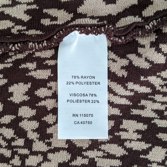 Nina Leonard Leopard Print Fit & Flare Knit Dress, L NWT - Picture 5 of 6